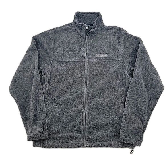 Columbia Other - Columbia Mens Gray Fleece Jacket Size Medium Full Zipper Soft Great Condition